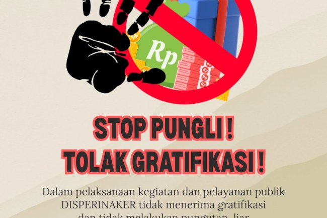 DISPERINAKER Tolak Korupsi