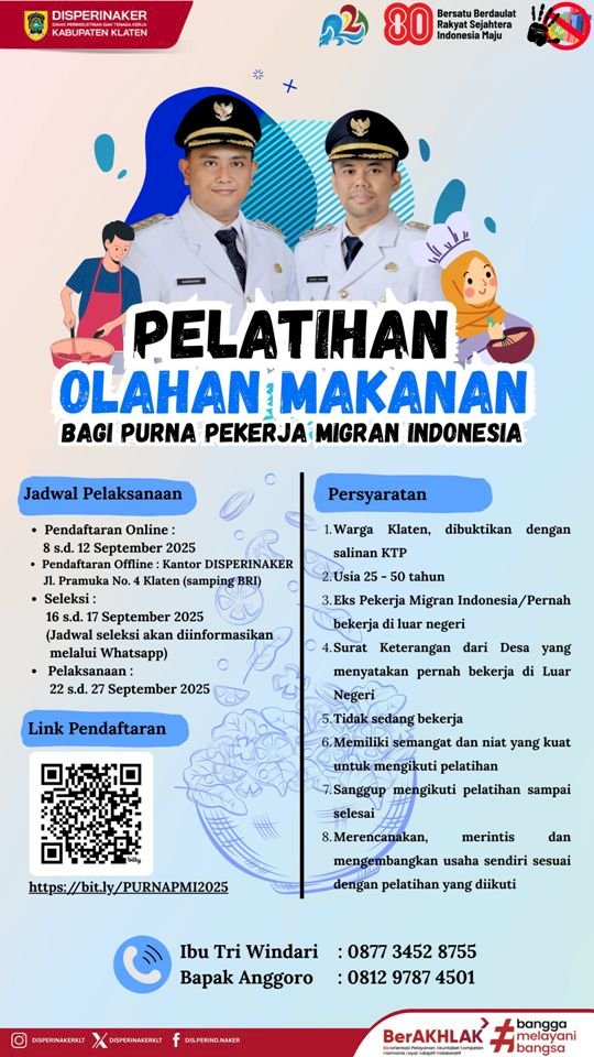 Pelatihan Olahan Makanan untuk Purna PMI