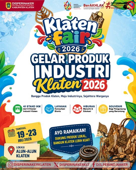 Produk Industri Klaten 2026 Segera Digelar!